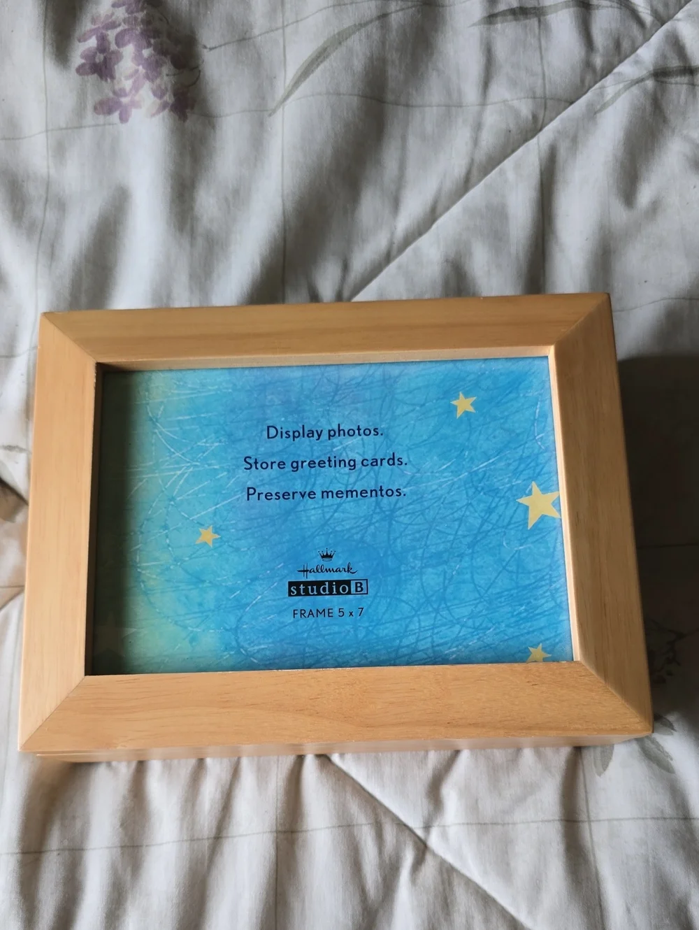 Hallmark Studio B Light Wood Photo Keepsake Box, Natural Wood